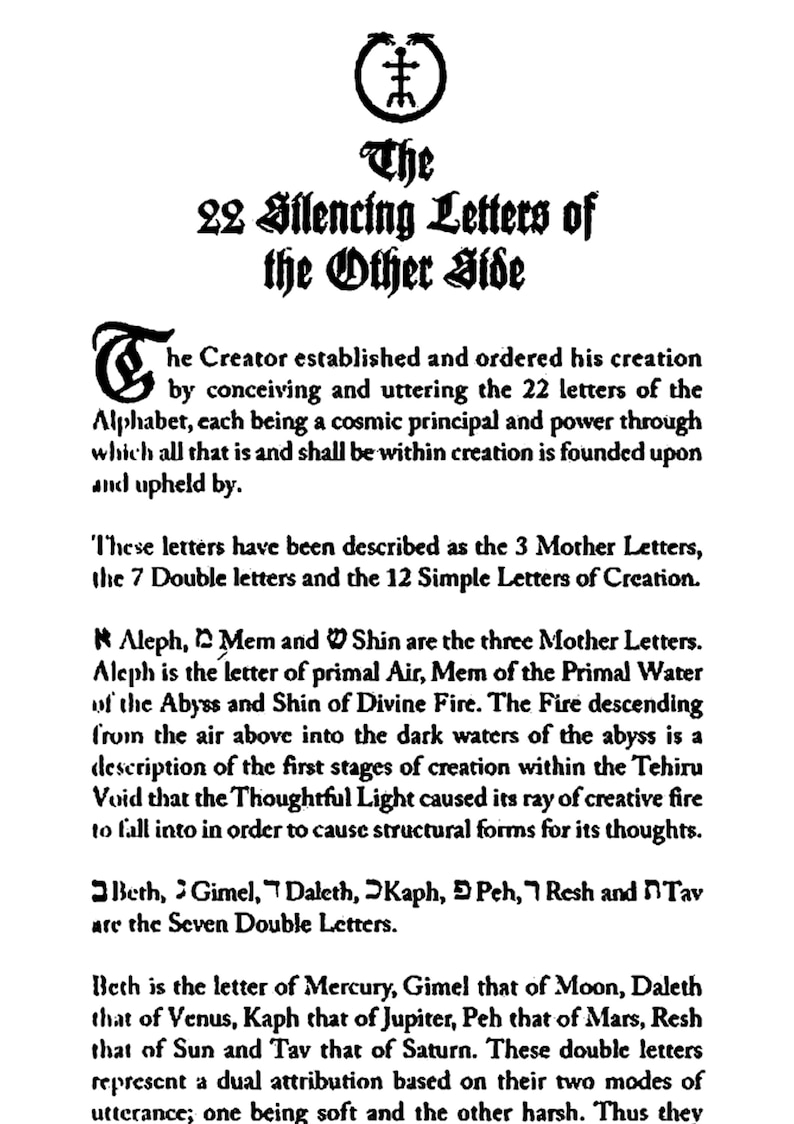 Antique Book, Hebrew Letters Jewish Grimoire, Kabbalah Magic Secret Societies Occult Order Magick Occultism Manuscript