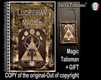 Luziferian Buch, Esoterisches Satanismus Grimoire, Okkulter Satanist Luzifer Satan Verbotenes Wissen, Satanische Magie Antiquarisches Sammlerstück