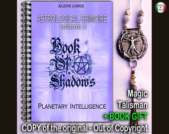 Book of Shadows, Antique Grimoire Witchcraft Manual, Witch Planetary Secret Societies Manuscript, Mystical Seal Sigil