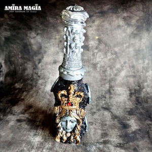 Apothecary Jar, Lilith, Magic Potion, Bottles, Glasses, Castle, Witch, Crown, Witchcraft, Wiccan, Pagan Altar, Magick