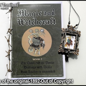 Antique Book, Occult Magic Esoteric Occultism, Witchcraft Grimoire Satanic, Lucifer Secret Societies, Devil Worship v3
