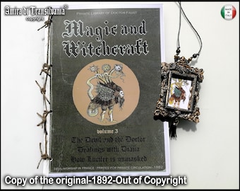 Antique Book, Occult Magic Esoteric Occultism, Witchcraft Grimoire Satanic, Lucifer Secret Societies, Devil Worship v3