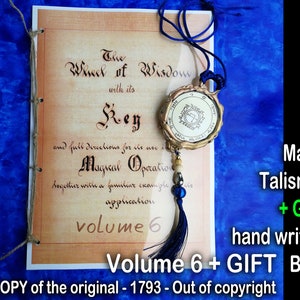 Handwritten Book Antique Manuscript, Occult Black Magick Lesser Key of Solomon, Magic Grimoire  Kabbalah Kabbalistic V-6