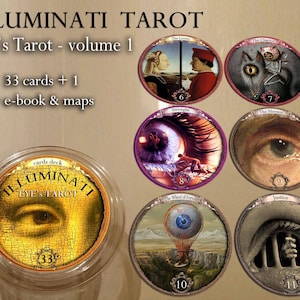 New World Order, Illuminati Tarot Cards, Limited Edition, Secret Societies, All Seeing Eye, Oracle Card Divination