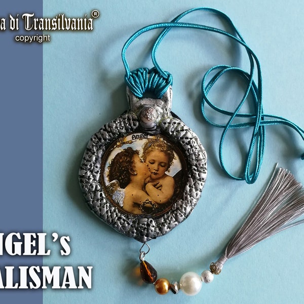 guardian angel talisman handmade necklace jewelry for children protective angels raffaello raphael archangel amulet pendant charm good luck