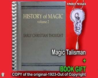 Antique Book History of Magic, Christian Witch Banned Esoteric Witchcraft Manuscript, Occult Occultism Secret Societies