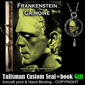 Victor Frankenstein Grimoire Book, Occult History Magick, The Alchemist Create Life Forever, Horror Gothic Literature
