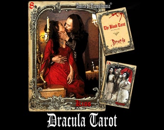 Dracula tarot card, Vampire Tarot Deck, Dracula Movie, Blood Transylvania Vampire, Romania Gothic Castle, Old Love Spell
