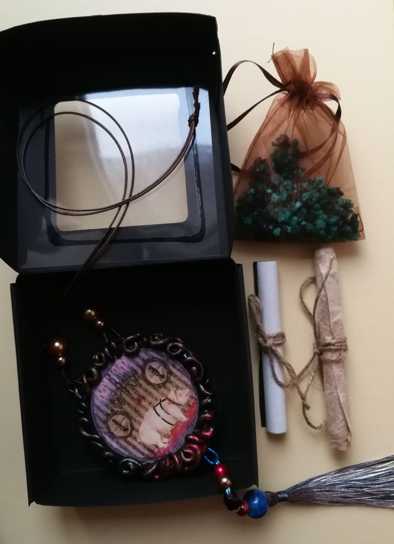 Good Luck Amulet, Pig Richness Symbol, Attraction Wealth Success Money Abbondance Rich, Magic Power Talisman Pendant