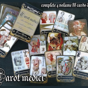 Tarot des Médicis, jeu de cartes de tarot, médecine ancienne, anatomie vintage, chirurgie ancienne, sorcellerie, apothicaire, édition limitée