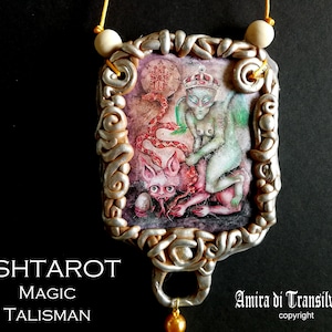 Dark Fairy, Protective Talisman Amulet Evil Eye, Magic Power Goth Jewel Witchcraft, Lemegeton Ars Goetia Ashtarot Demon
