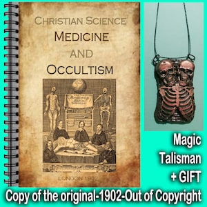 Antique Book, Medicine Esoteric Occultism, Occult Witchcraft Sorceries Manual, Illuminated Manuscript Magic Middle Ages