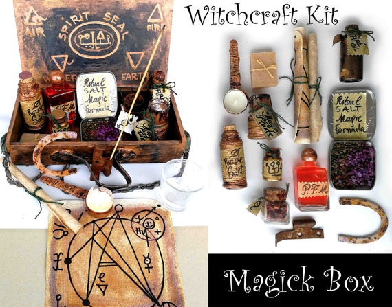 Magic Box Witchcraft Kit Witch Pagan Altar Starter Magick Wicca Wiccan  Ritual White Black Magic Rituals Seal Spell 