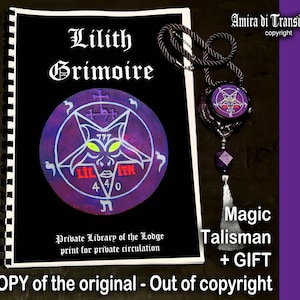 Antique Book Occultism Esoteric Witchcraft, Occult Goddess Lilith Grimoire, Black Magic Ritual Magick Spell Divination