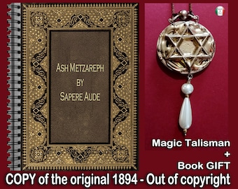 Antique Book, Occult Magic Esoteric, Kabbalah Grimoire, Kabbalistic Hebrew Jewish Manual, Secret Societies Knowledge