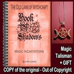 Book of Shadows, Antique Grimoire Witchcraft Manual, Esoteric Magic Ritual Forbidden Knowledge, Occultism Magick Spell