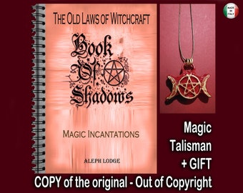 Book of Shadows, Antique Grimoire Witchcraft Manual, Esoteric Magic Ritual Forbidden Knowledge, Occultism Magick Spell