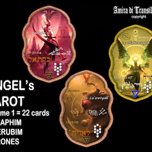 Oráculo angelical, cartas del tarot de los ángeles guardianes, tronos de los arcángeles serafines y querubines, adivinación astrológica de la cábala del zodíaco v1