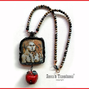 Adam and Eve, Eternity Love Talisman, Apple Magic Power, Attraction Love, Loveling Pendant Amulet, Protection Evil Eye