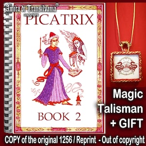 Forbidden Book, Picatrix Talisman Book, Astrology Occult Witchcraft Grimoire, Magick Manuscript Astrological Knowledge