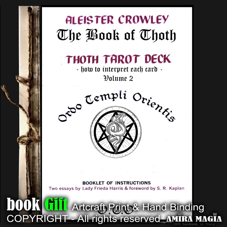 Antique Book Ancien Forbidden Knowledge, The Book of Thoth Aleister Crowley Tarot, Secret Societies Occultism Esoteric 2