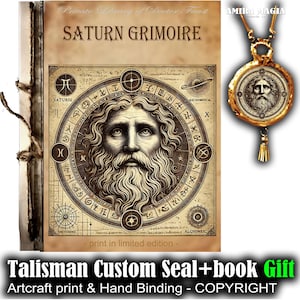 Antique Book, Occultism Magic Grimoire Saturn Manuscript, Saturnian Magick Sorcery Ritual, Secret Societies Occult Order