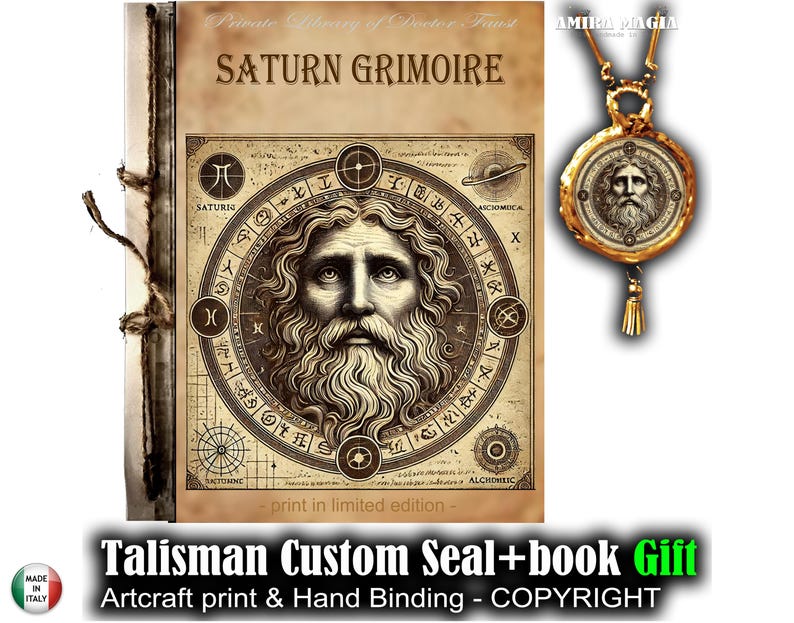 Antique Book, Occultism Magic Grimoire Saturn Manuscript, Saturnian Magick Sorcery Ritual, Secret Societies Occult Order