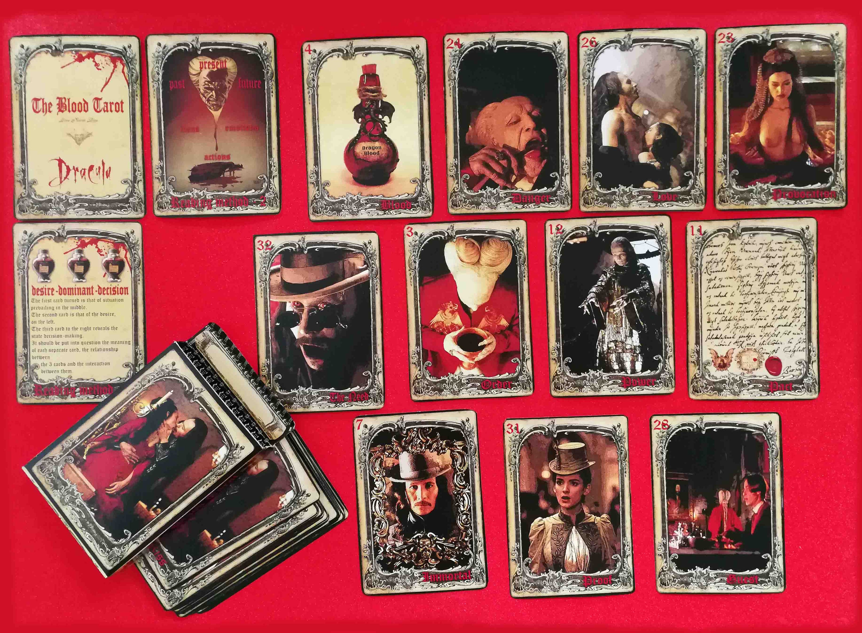 Dracula Tarot Cards Deck Rare Limited Edition Vittorian Love Etsy