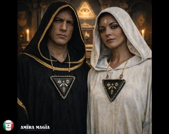 Magic Talisman, Thelema Pendant Occult Symbology, Aleister Crowley Jewelry Witchcraft, Ritual Amulet Oto Babalon Darkness