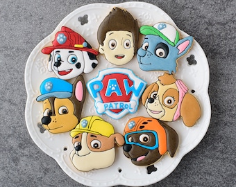 Hand-made Paw Patrol Icing Sugar  Cookies Birthday Party Favours Gifts Presents