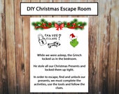 Christmas Escape Room, DIY Escape Room kit, Kids Party Escape Room, Digital, Printable, PDF, instant download