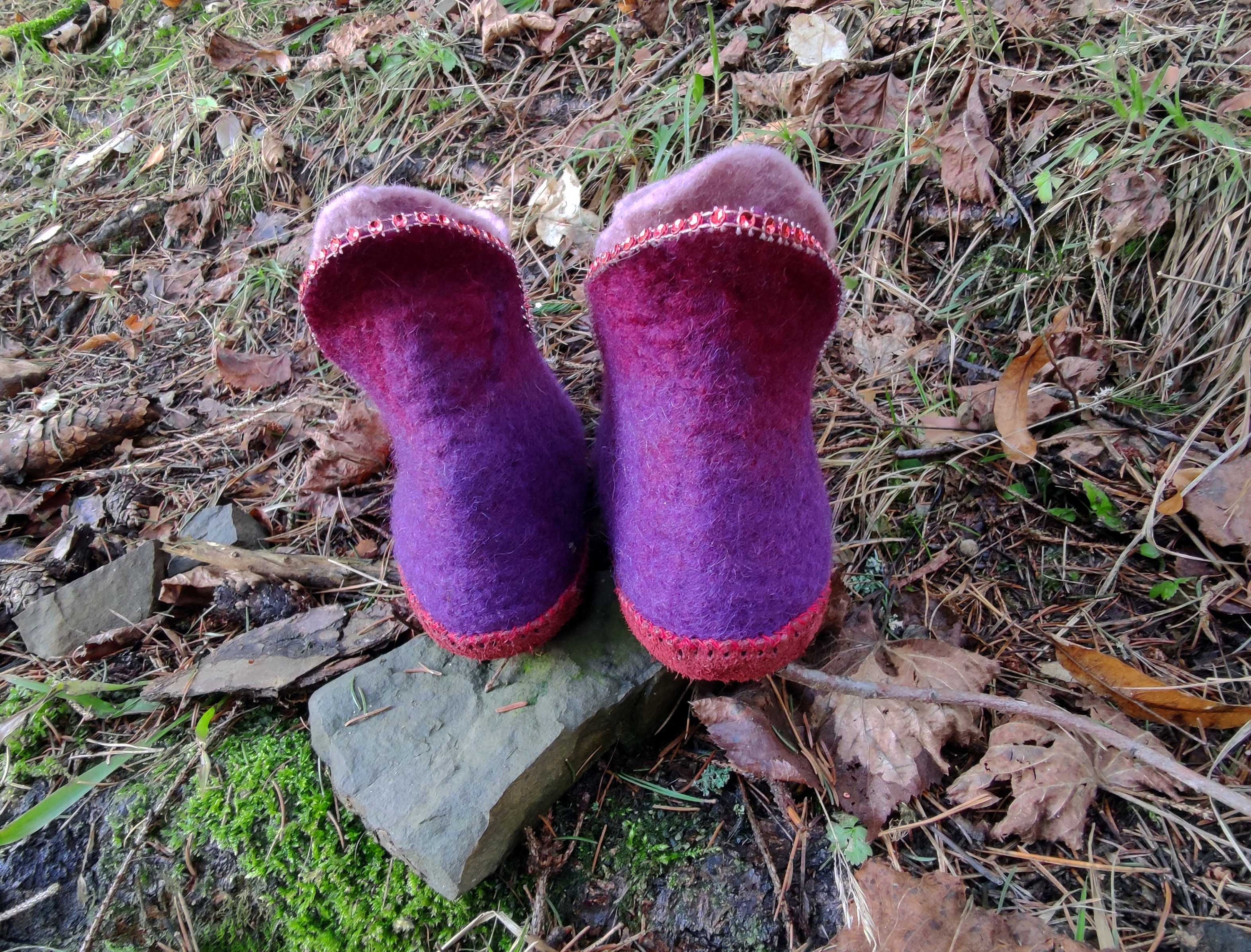Elf Shoe. Felted Slippers. Felt Shoe. Filzschuhe. Elf Costume. Etsy