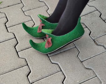 Elven shoes for women and girls. Let's make any size. Fairy shoe. Shoes made of felted natural wool. Cosplay.