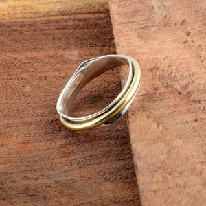 Spinner Ring, 925 Sterling Silver Handmade Ring, Meditation Ring, Silver Band Ring, Worry Ring, Thumb Ring, Gift For Her, Anxiety Ring