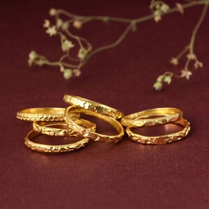 Gold Stack Ring, 14k Gold Filled Ring, Stack Ring, Thin Gold Ring, 14k Gold Ring,Simple Gold Ring,Stack Gold Ring,Gold Hammered Ring,Dainty