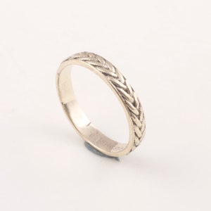 Thin Band Ring, Braided Wedding Band, Unisex Thin Band Ring, Minimalist Wedding Band, Brass Ring, Dainty Ring, Stacking Ring, Minimal Ring
