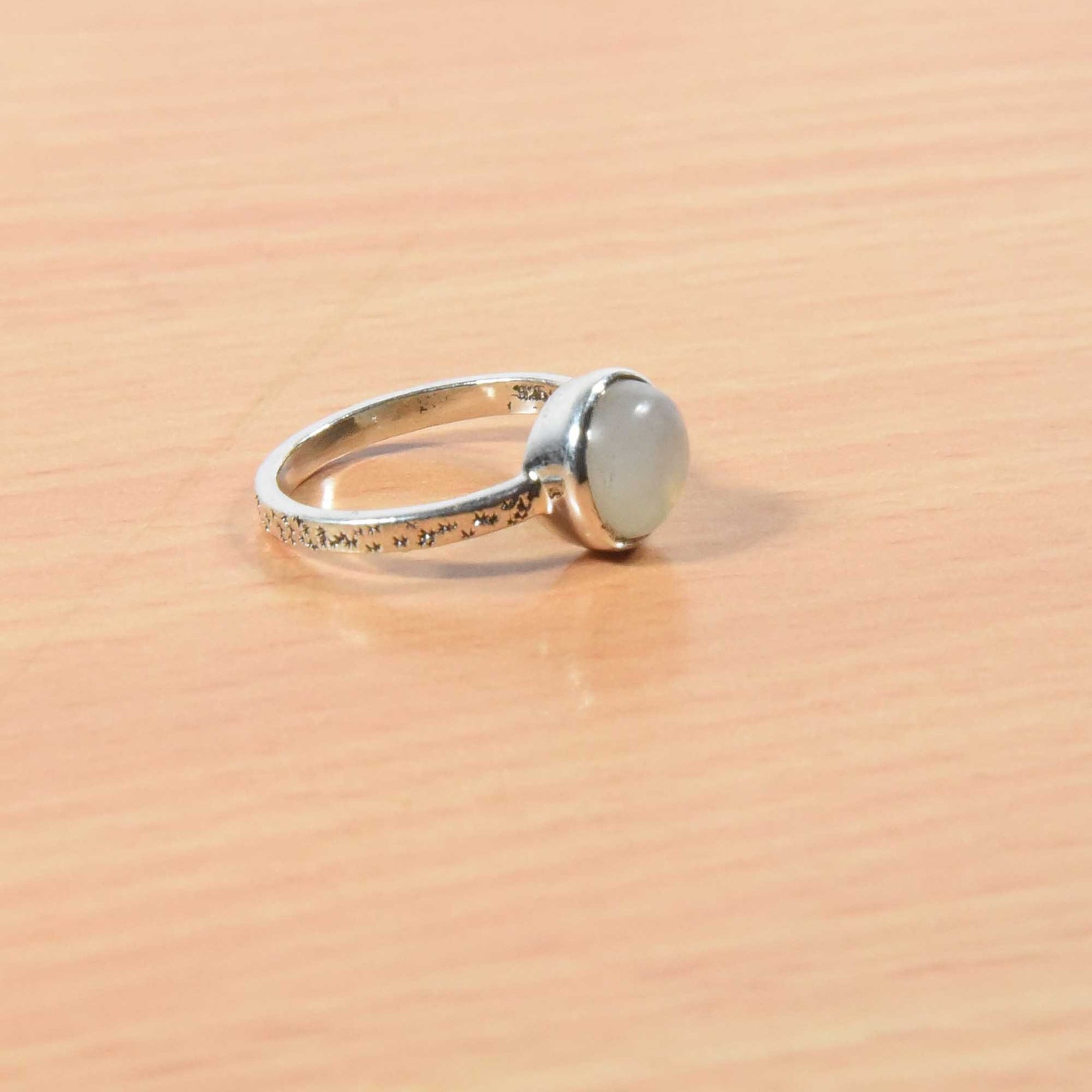 Genuine Moonstone Ring Moonstone Silver Ring Handmade Etsy