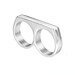 Two-finger Ring, Brass Ring, Unisex Ring, Double Finger Ring, Simple ...