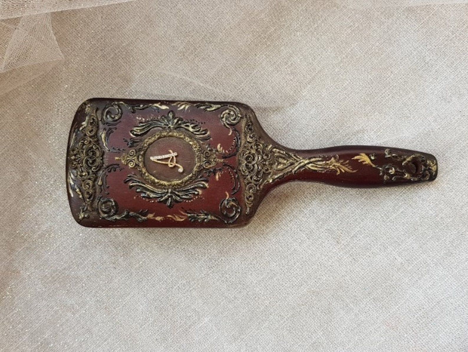 VINTAGE HAIR BRUSH with boar bristles Personalized hair | Etsy