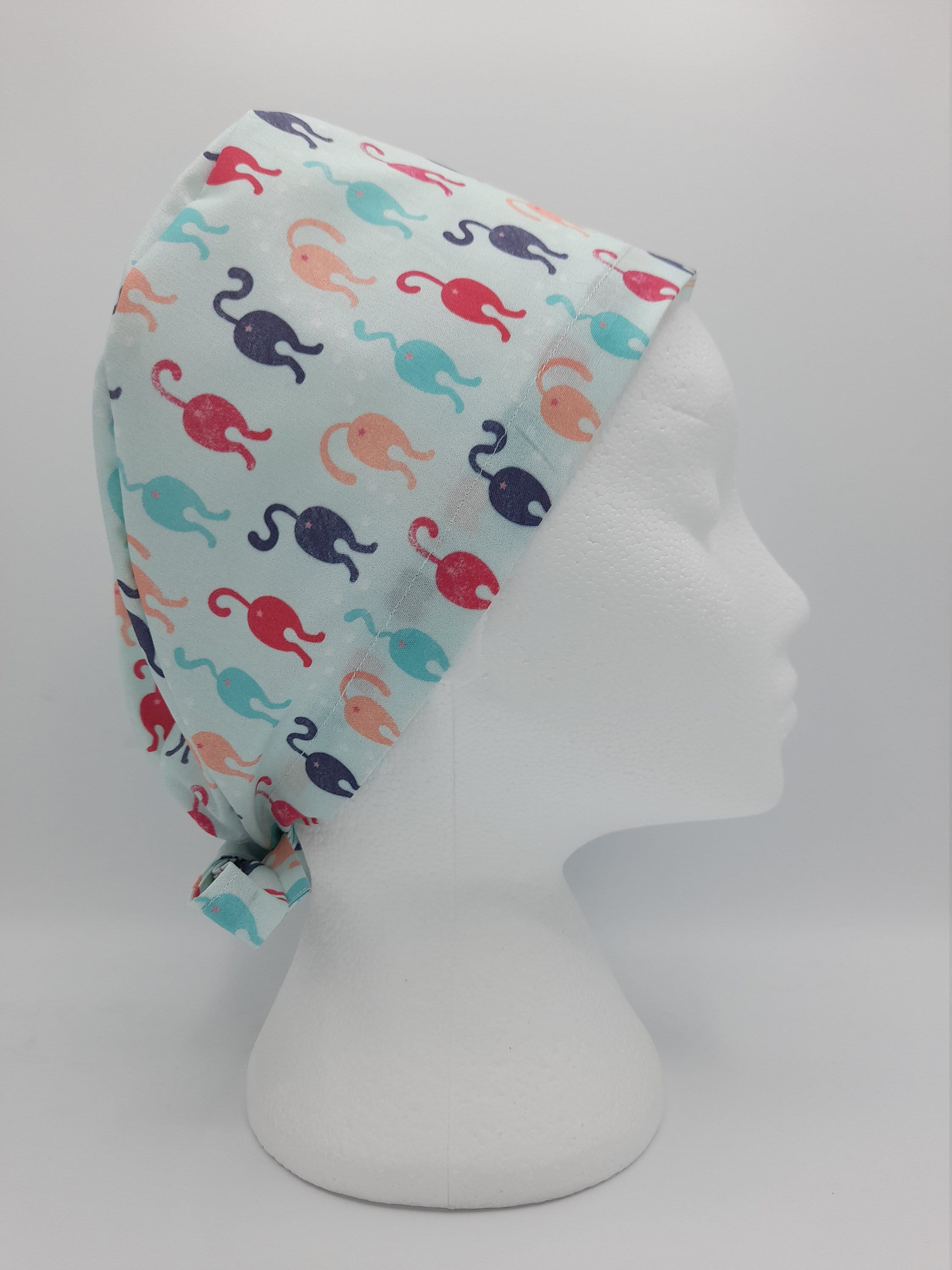 Dr. Woof Apparel Little Eleph Surgical Scrub Cap | 100% Cotton | Ships from USA Standard