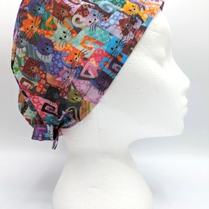 Colourful Kitties Scrub Hat Cap