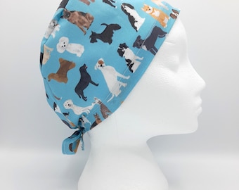 Breeds of Dog Scrub Hat Cap