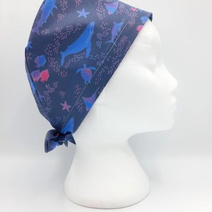 Vibrant Ocean Scrub Hat Cap
