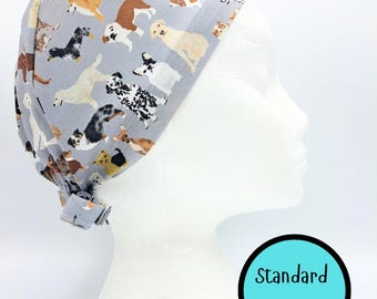 Gorro quirúrgico para razas de perros grises