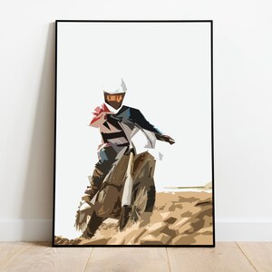 Motocross Poster, Dirt Bike Print, Digital Printable Art