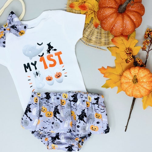 1st Halloween Outfit Baby Girl Baby First Halloween Outfit Etsy