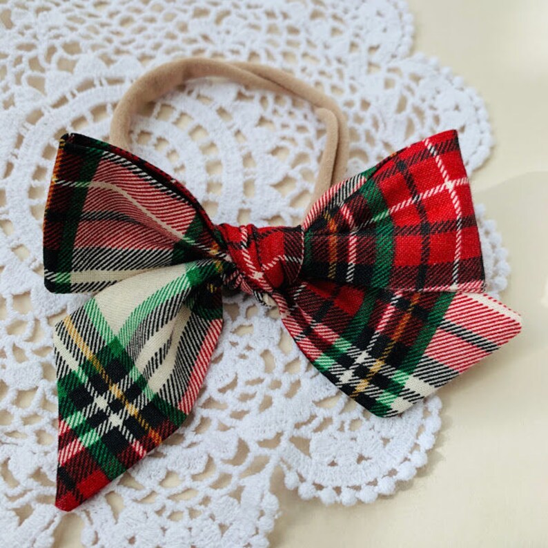 Baby girl Christmas Outfit Christmas Bloomers Plaid red Etsy