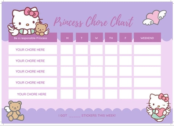 Hello Kitty Chart