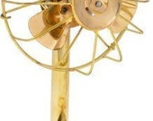 Golden Brass Metal Antique Unique Fan With 3 blades Collectible Beautiful Handicraft Fan Quality Material.Stylish Golden Antique Look.