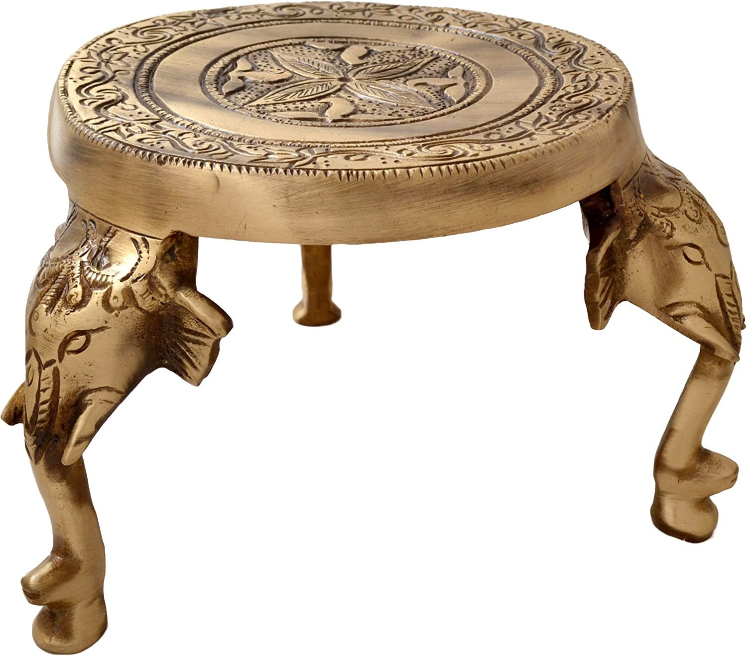 Antique Mini Round Vintage Victorian Brass Footstool 6x5 inch Etsy